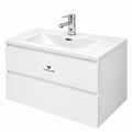 vanrosstucwerken Modern Wall-Mounted Bathroom Vanity with Sink